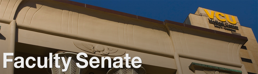 image of the top of a building on VCU's medical campus with the words 